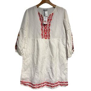 Tommy Bahama St.Lucia Tropical Embroidered Linen Dress Cover Up Women’s Sz XS
